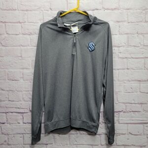 NHL Seattle Kraken 1/4 Zip Pullover Sweatshirt Sz M Athletic Performance Outdoor